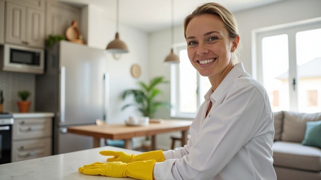 One-time cleaning service in a spotless home interior