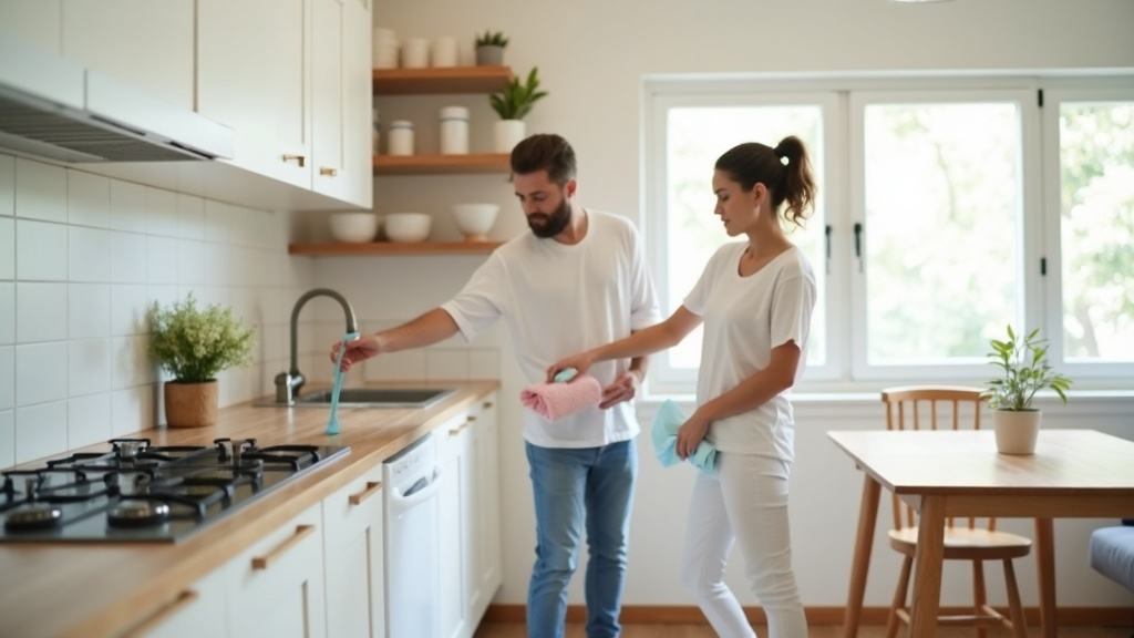 Regular house cleaning service in a bright family home